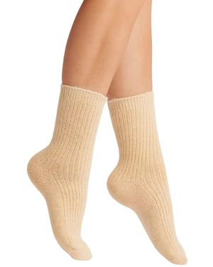 HIGH HEEL JUNGLE by KATHRYN EISMAN Cashmere Socks - Natural