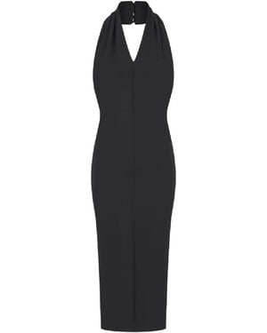 Celestine & Mae Hatlerneck Midi Dress - Black