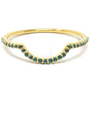 NASI SILVER Ora Half Eternity Ring- Topaz - Metallic