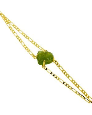 Wjy Studio London Elemental Birth Natural Peridot Adjustable Bracelet - Yellow