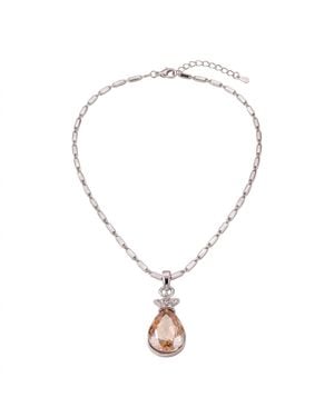 Modenaire Topaz Teardrop Star Pendant Necklace - Metallic