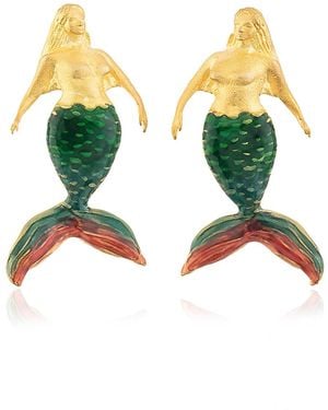 Milou Jewelry Mermaid Earrings - Green