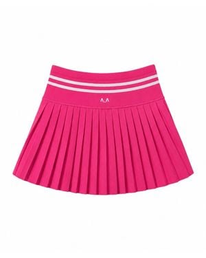 Altra Volta Vivid Pleat Tennis Skirt - Red