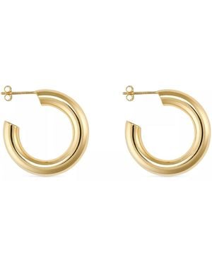 Elk & Bloom Chunky Hoop Earrings - Metallic