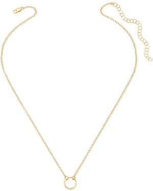Heather Hawkins Jewelry Hammered Circle Necklace - Metallic