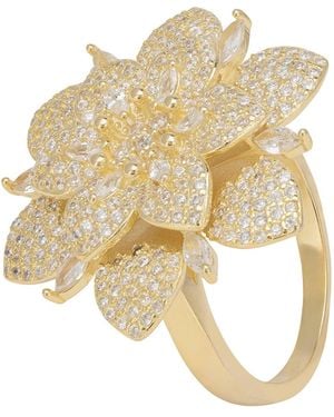 LÁTELITA London Primrose Flower Cocktail Ring - Metallic