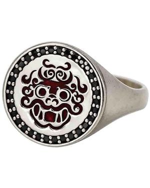 VicStoneNYC Fine Jewelry Diamond Tiger Signet Ring - Black