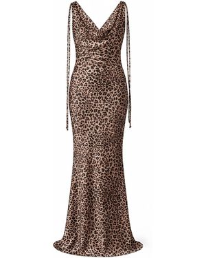 Lolam Beatrice Dress Leopard - Brown