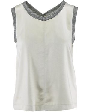 Silvia Serban Reversible Satin Top - Grey