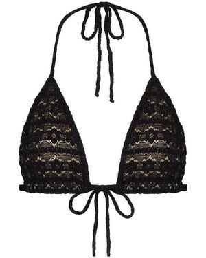 Montce Daisy Lace Emma Bikini Top - Black