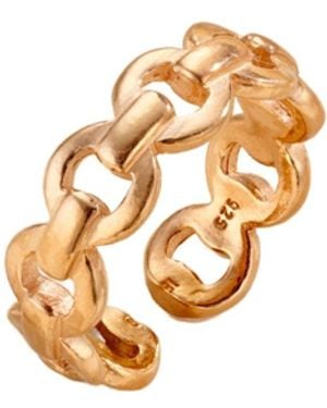 Posh Totty Designs Curb Link Open Rose Ring - Metallic