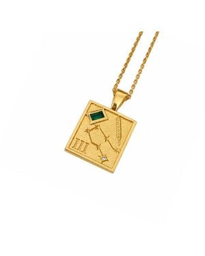 Cier Gemini Zodiac Necklace - Metallic