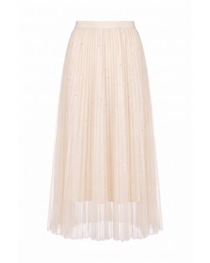 James Lakeland Neutrals Tulle Swarovski Skirt Cream - White