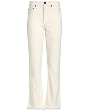 NOEND Neutrals Farrah Mid Rise Kick Flare - Natural
