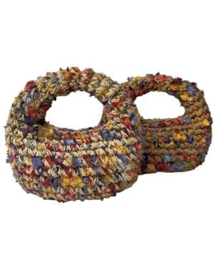 Springmoonatelier Handmade Bohemian Straw Micro Bag – Timeless & Artisanal - Brown