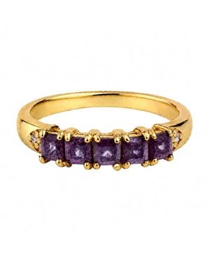 Belinda Jewelz Alexandrite Princess Cut Birthstone Ring - Blue