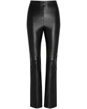 Commando Faux Leather Control Smoothing Flared Legging - Black