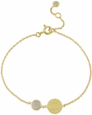 Auree Bali 9ct Gold June Birthstone Bracelet Moonstone - Metallic