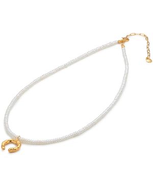 EVA REMENYI Talisman Fortune Pearl Necklace - White
