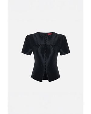 Pcfg The Party Edit Front Closure Top - Black