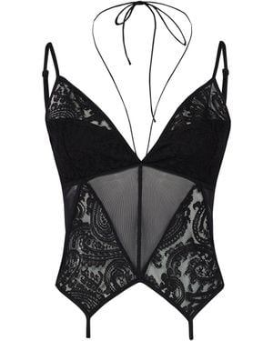 Pcfg Free Heaven Lace Top - Black