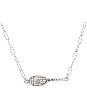 Kris Nations Tennis Racket Necklace - Metallic