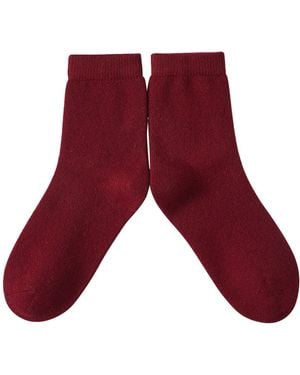 Soft Strokes Silk Cashmere Quarter-Length Socks Set Of Two - Purple