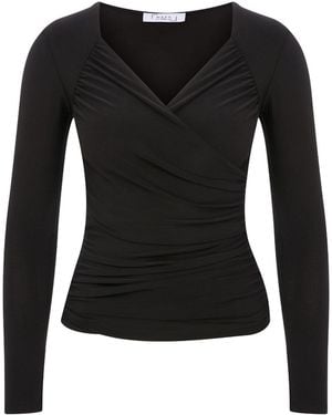 Maan Istanbul Folds Detail Blouse - Black