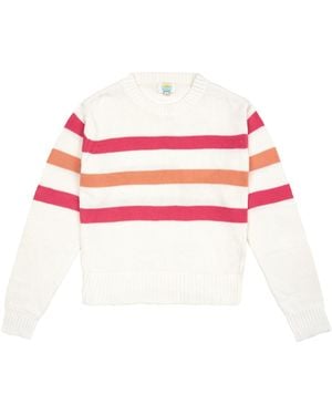 ALOFT Sennen Coral Stripe Crew Neck - Pink