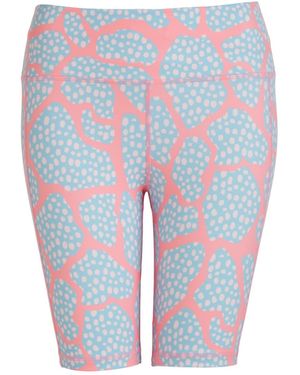 Perky Peach Pink Dotty Cycling Shorts - Blue