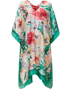 James Lakeland Floral Mosaic Kaftan - White