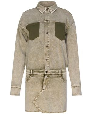 Circular Path Neutrals Jordan Denim Dress - Natural