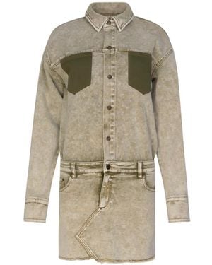 Circular Path Neutrals Jordan Denim Dress - Natural