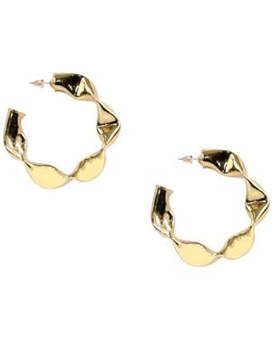 Maison De Gala Penelope Hoop Wave Earring - Metallic