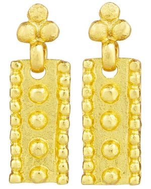 Ottoman Hands Vida Beaded Stud Earrings - Metallic