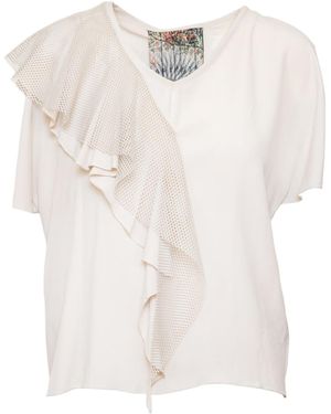 ARTISTA Neutrals Fringe Feminine Blouse - White