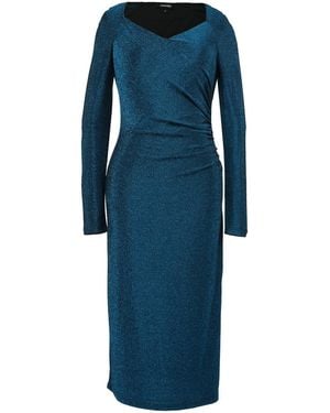 Smart and Joy Fitted Jersey Rush Side Dress - Blue