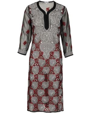 Antra Designs Onyx & Georgette Kaftan - Grey