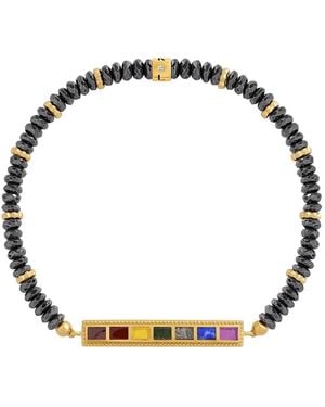 Karma and Luck Radiant Flow Seven Chakra Energy Bracelet - Metallic