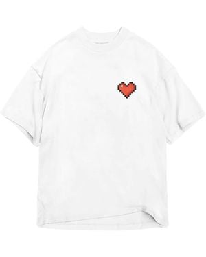 mysimplicated Oversized T-Shirt With Heart Logo - White
