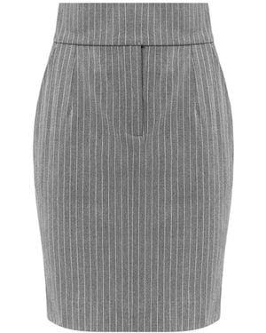 Mandragora Fitted Striped Skirt Gante - Gray