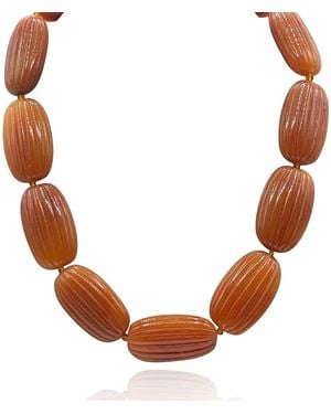 Michael Nash Jewelry Renata Large Amber Resin Bead Choker - Brown