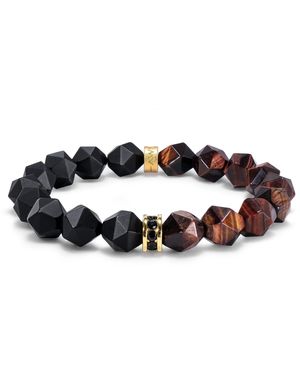 AWNL Onyx & Tiger Eye Bracelet - Brown