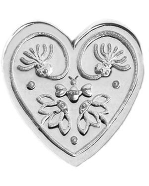 Lee Renee Wildflower Heart Lapel Pin - Metallic