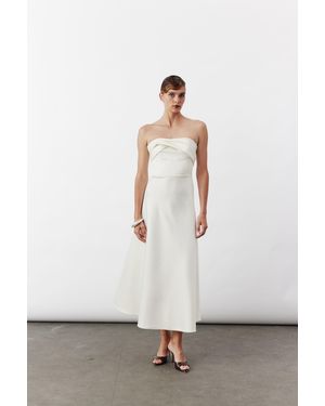 NAZLI CEREN Freya Midi Dress - White