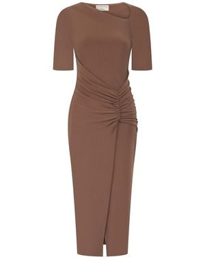 Celestine & Mae Latica Midi Dress - Brown