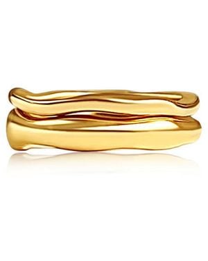 Mickey's Girl Double Stacked Waterproof Rings - Metallic