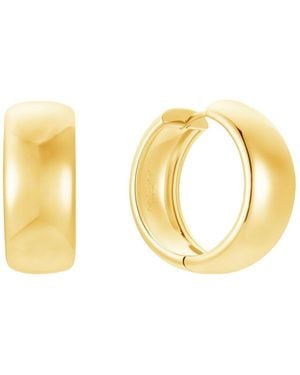 Nazzar Large Wide Hoop Earrings - Metallic
