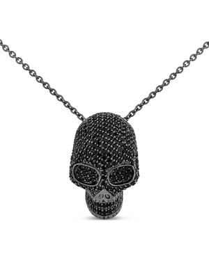 SALLY SKOUFIS Life Necklace With Made Diamonds - Black