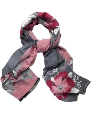 Saachi Reversible Floral Medley Scarf - Purple